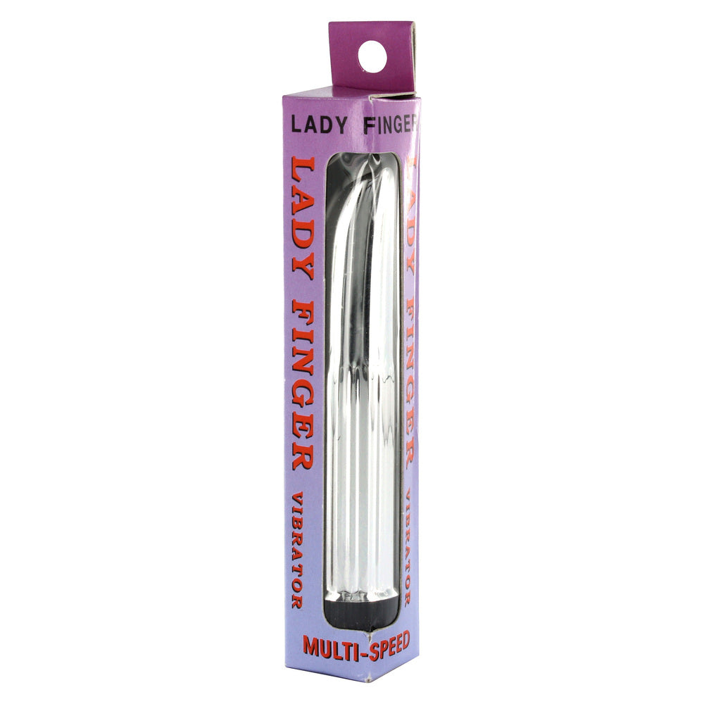 Seven Creations lady finger mini vibrator in silver, a discreet pleasure toy.