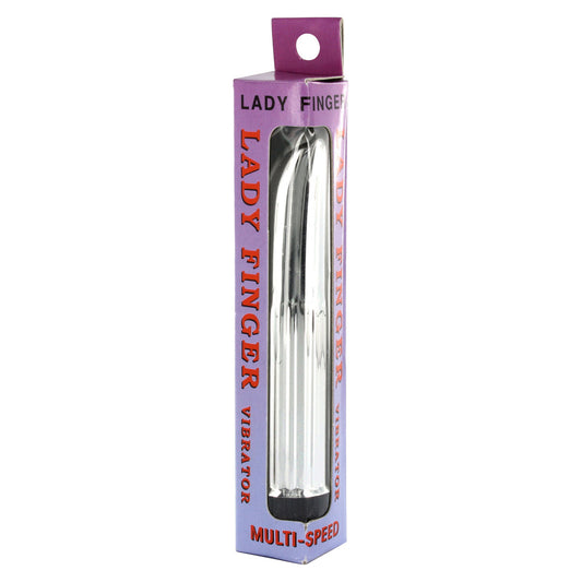 Seven Creations lady finger mini vibrator in silver, a discreet pleasure toy.
