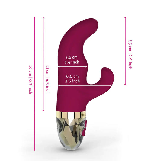 A cute mini vibrator by mystim, ideal for discreet personal pleasure and exploration.