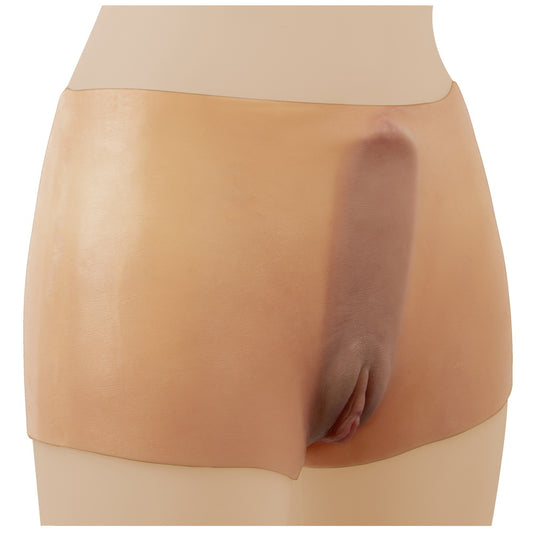 Ultra realistic 'You2Toys' vagina pants for use with strap on harnesses, skin tone.