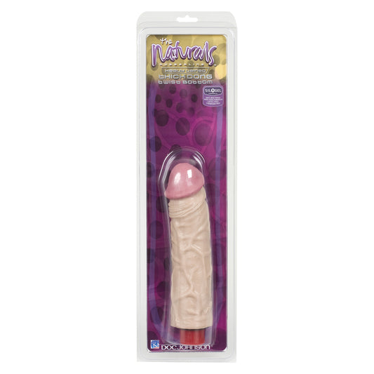 Doc Johnson vibrating dildo, heavy veined, eight inches, thick, natural colour.