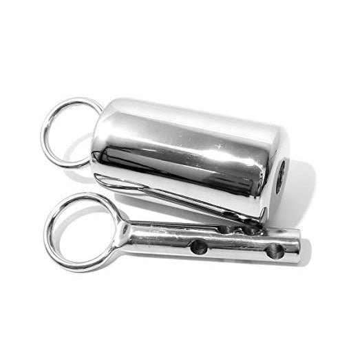 rouge stainless steel ice lock, a medical instrument with a polished finish.