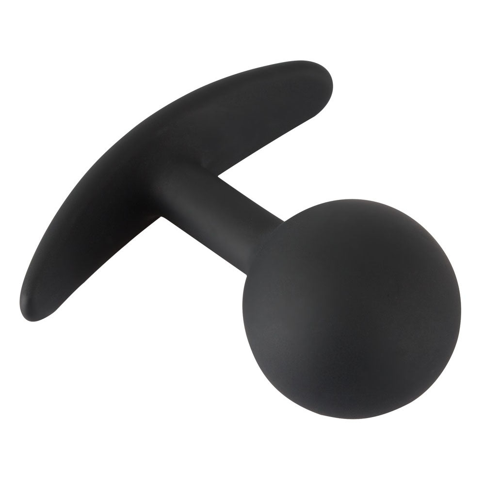 You2Toys backdoor friend medium butt plug, smooth grey silicone for anal play