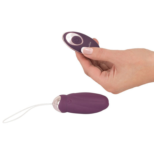A purple, egg-shaped vibrating love ball from You2Toys, designed for internal pleasure and rechargeable use.