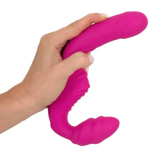 You2Toys vibrating strapless strap-on, a skin-safe pleasure toy with a smooth finish.