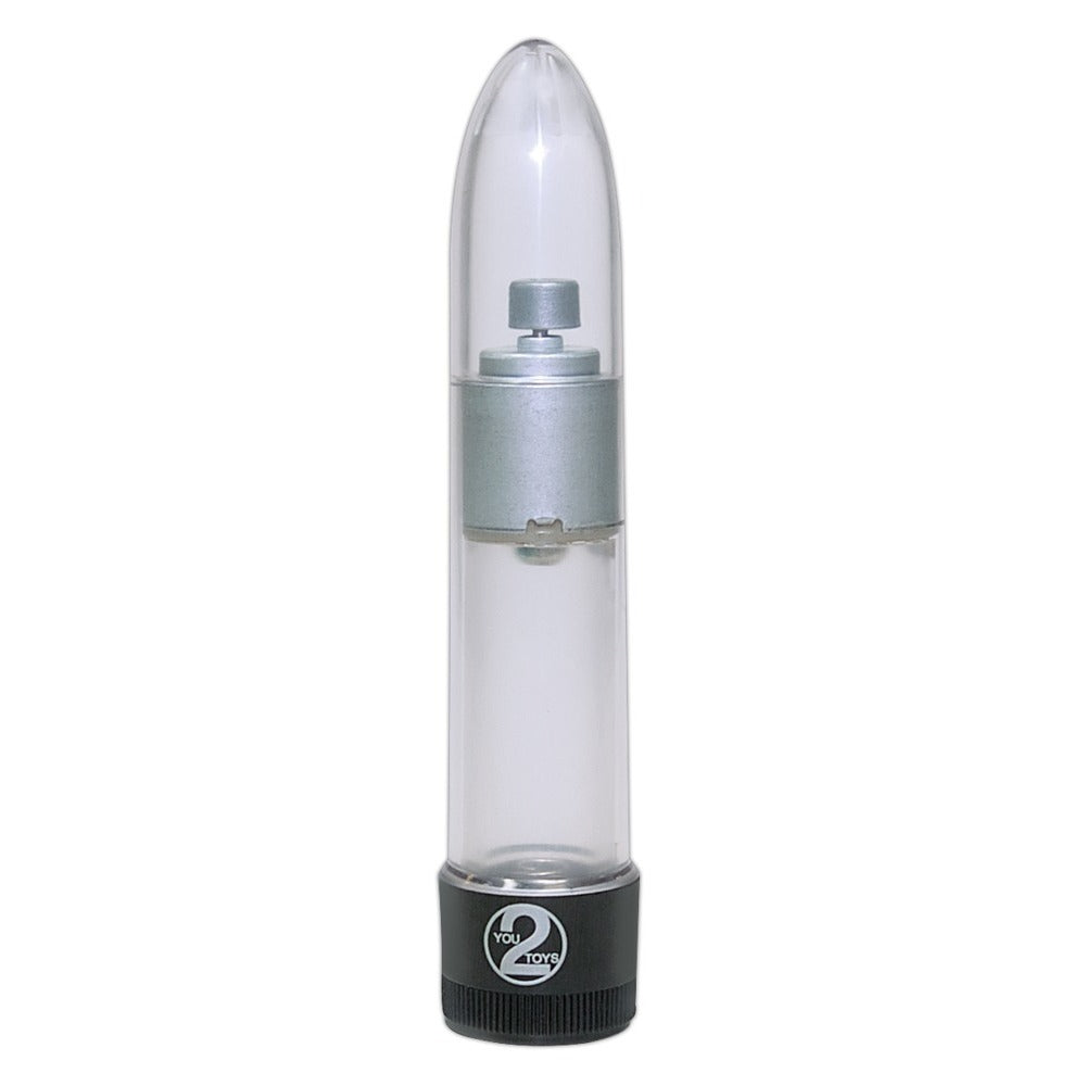 You2Toys crystal clear sex kit with dildo, beads and restraints, all transparent.