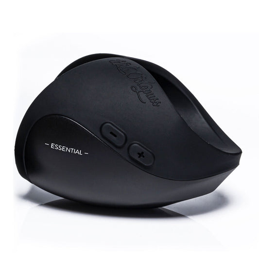 The pulse solo essential guybrator: a textured, dark grey vibrating masturbator with pulse plate tech.