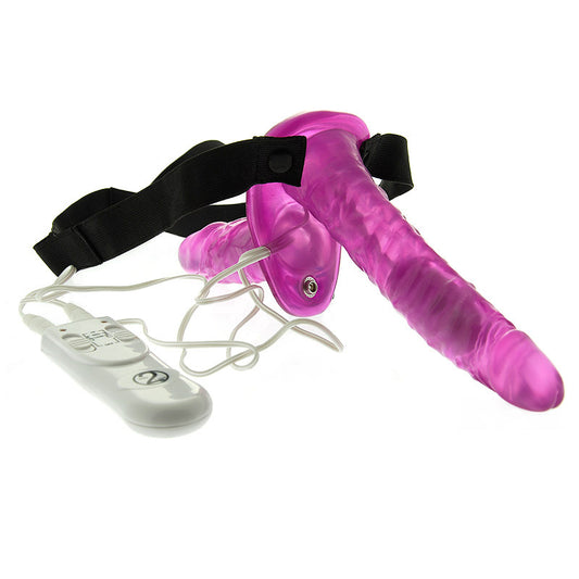 You2Toys duo vibrating strap-on dongs, a couples sex toy for mutual pleasure.