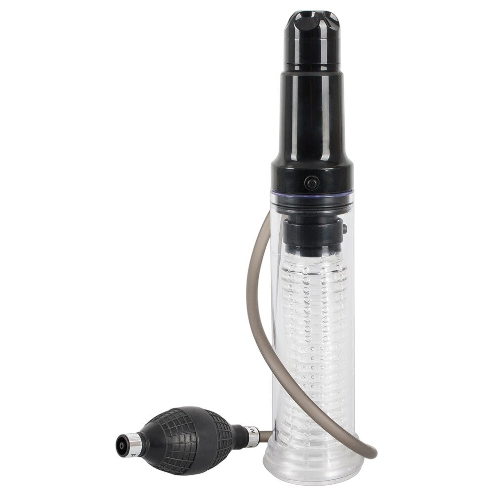 You2Toys vibrating multi pump 2-in-1 masturbator, a penis developer for enhanced pleasure.