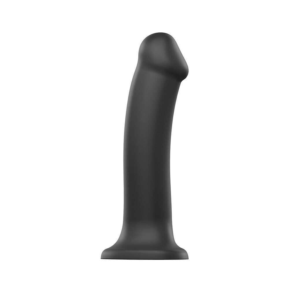 Extra large black, bendable, dual-density silicone dildo from Strap On Me.