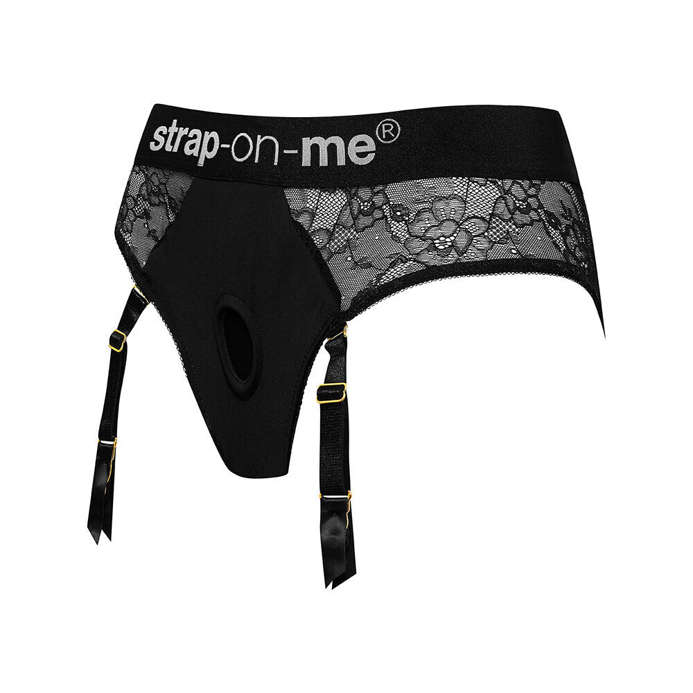 strap on me diva small lingerie harness, black with adjustable straps for strap on dildo use
