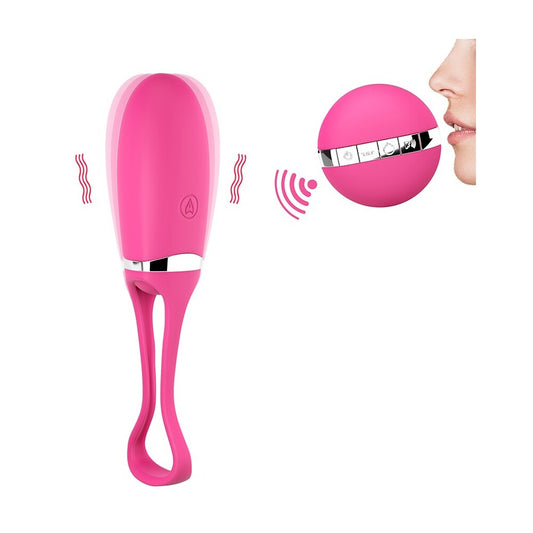 Dorcel secret delight vibrating egg with remote control, shown in sleek purple