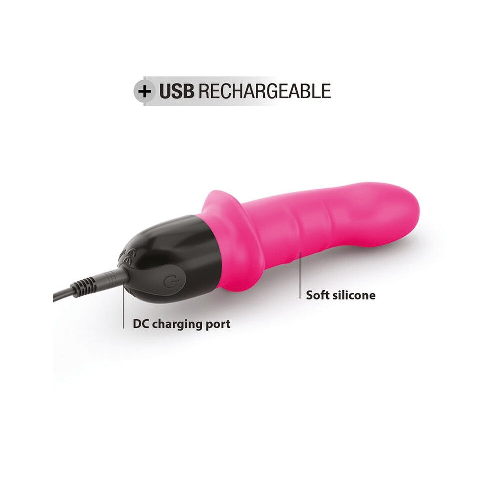 Pink rechargeable mini vibrator by Dorcel, a smooth and discreet pleasure toy for personal use.