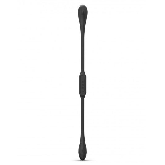 dorcel dual explorer multi pleasure vibrator for couples, in black with a smooth finish.