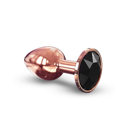 Rose gold, diamond-effect small butt plug from Dorcel for intimate pleasure.