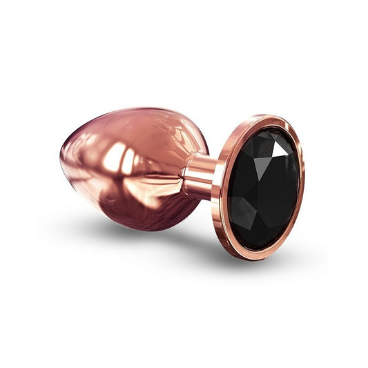 Rose gold, diamond-faceted butt plug, a luxurious and shimmering anal pleasure toy
