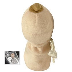 Fluffy plush boob gear knob cover in a soft, novelty design by you2toys.
