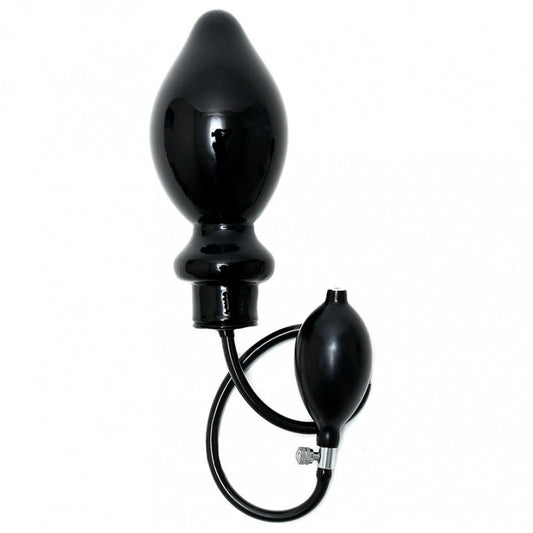 Large rimba inflatable butt plug in a neutral colour, part of the anal inflatables range.