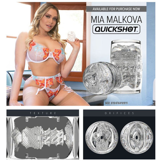 Fleshlight Quickshot Mia Malkova Lady and Butt masturbator, flesh-toned and ready for action.