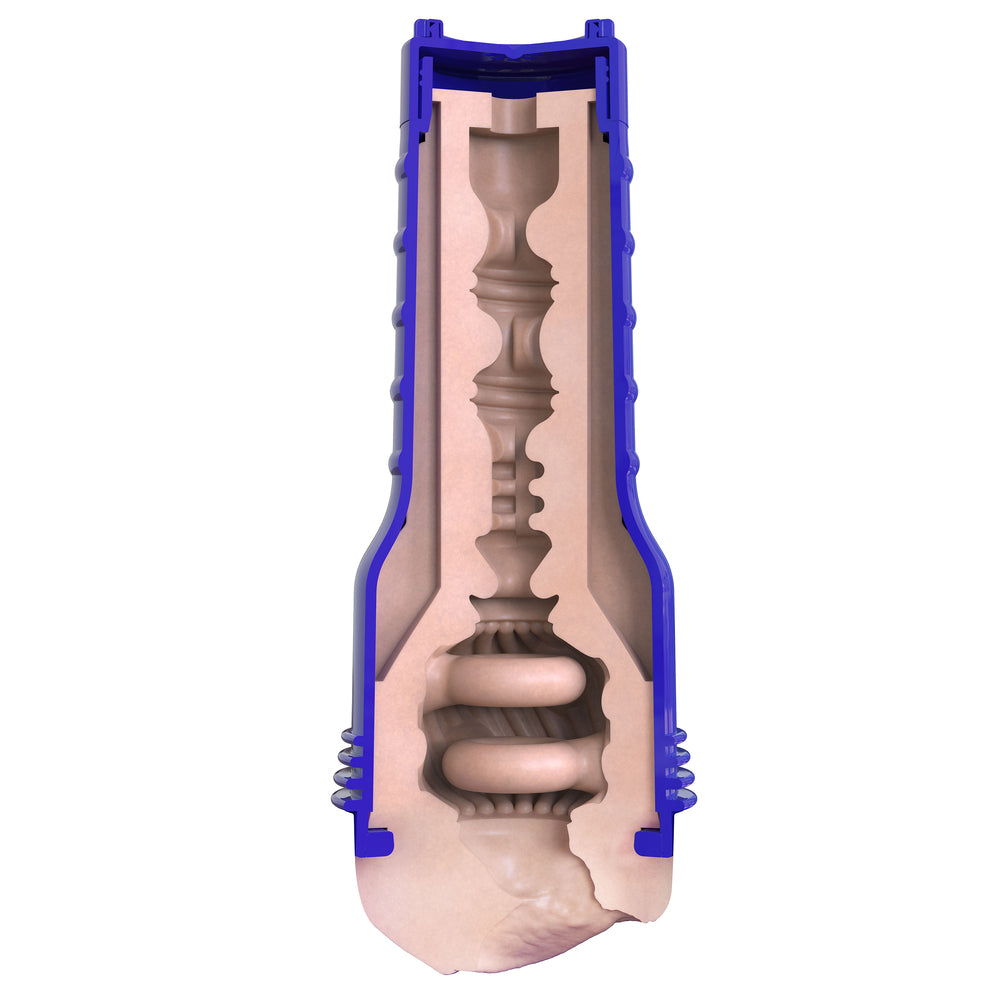 Fleshlight Boost Bang masturbator with ribbed texture, designed for enhanced pleasure and solo fun.
