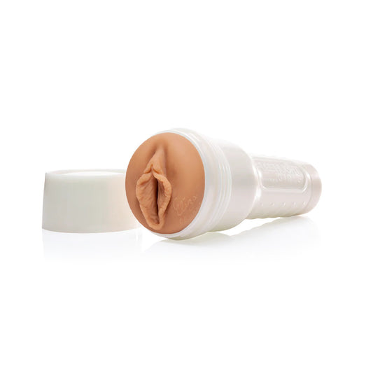 Eliza Ibarra Fleshlight Girls masturbator, realistic textured design, nude colour, for solo pleasure.