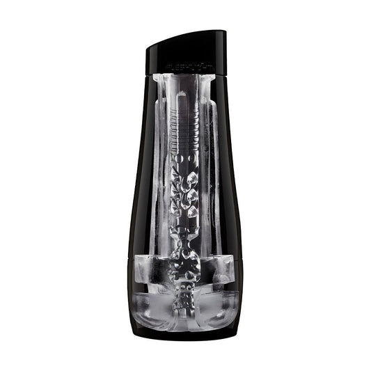 Fleshlight Flight Pilot masturbator in a clear case, designed for male pleasure.