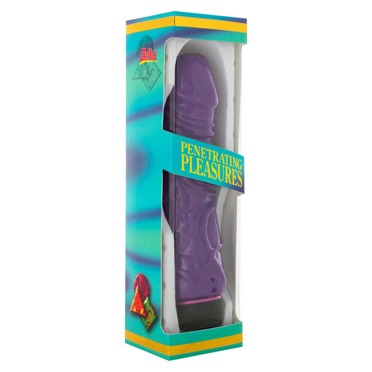 Vibrant purple vibrator from Seven Creations, showcasing a smooth, shiny finish and ergonomic design.