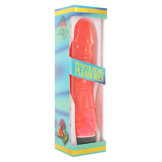 Jelly vibrator in glitter pink, a standard adult toy from Seven Creations.