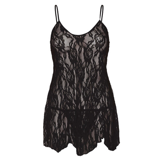 leg avenue black rose lace chemise in plus size lingerie, perfect for a romantic night.