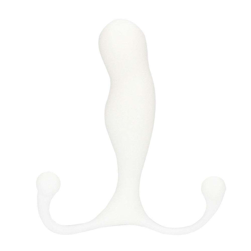 Aneros maximus trident prostate massager, black silicone, ergonomic design for internal stimulation.