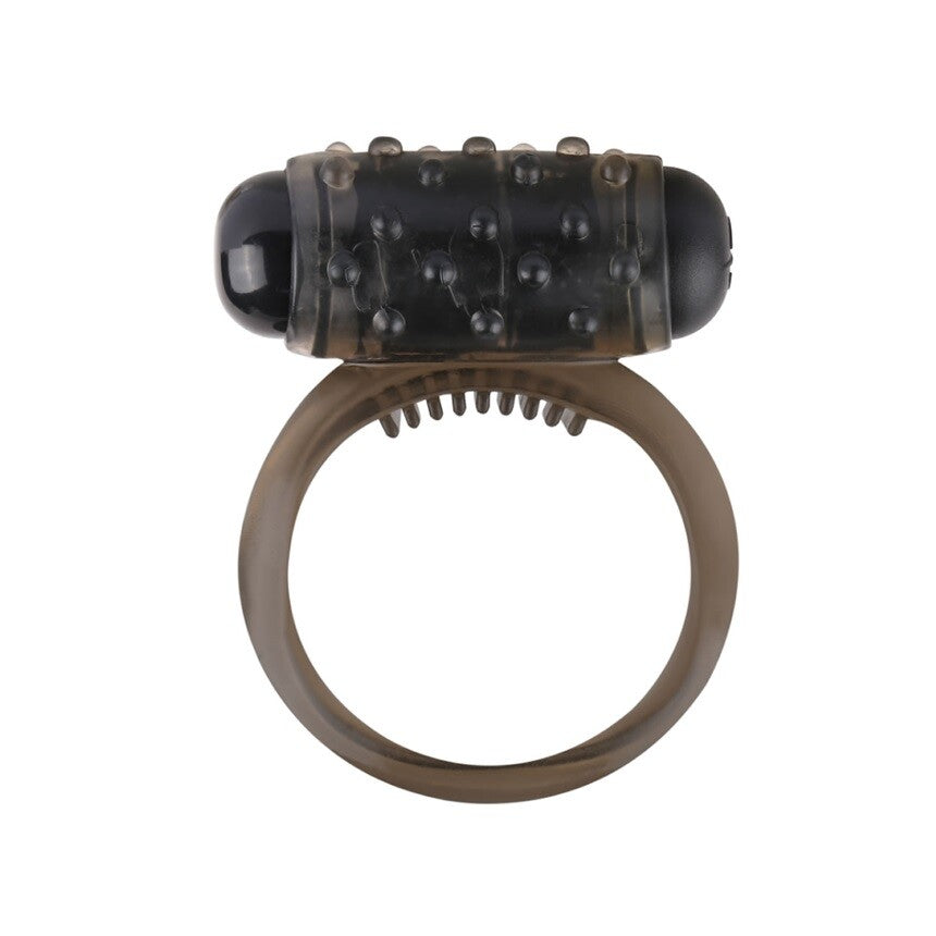 Classic smoke-coloured cock ring from Me You Us, a smooth and comfortable love ring vibrator.
