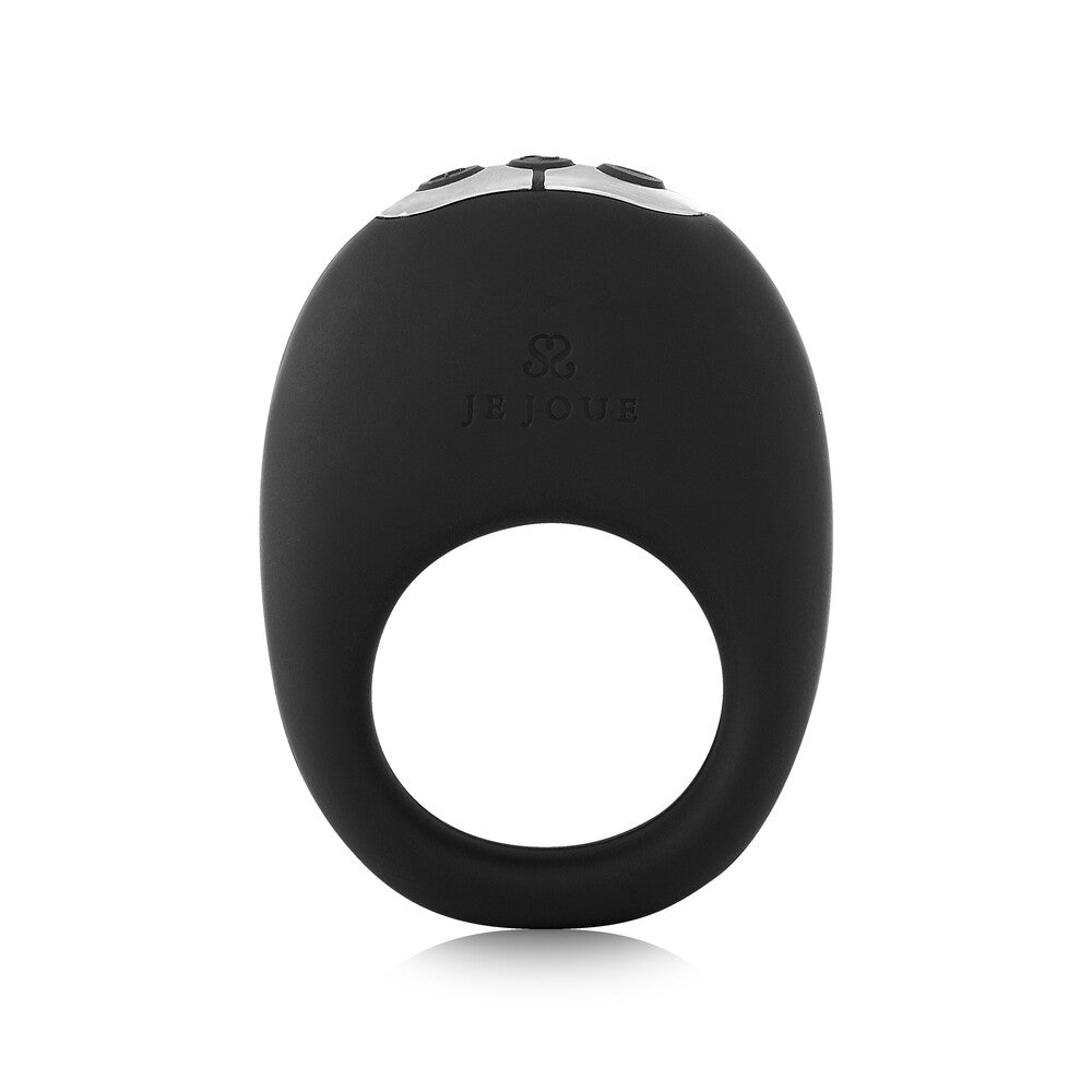The Je Joue Mio black rechargeable cockring, a smooth, flexible love ring vibrator.