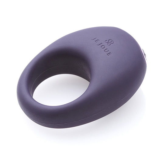 Purple je joue mio rechargeable vibrator love ring for enhanced pleasure, close up.