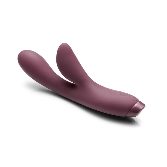 A sleek, purple rabbit vibrator from Je Joue, with a smooth, luxurious finish.