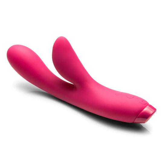 Sleek pink rabbit vibrator, a delightful bunny massager for pleasure and exploration.