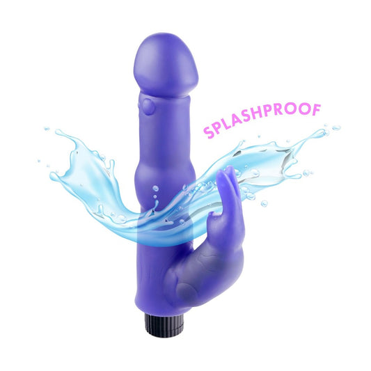 Lilac bunny vibrator with cute long ears, a smooth finish and flexible form.