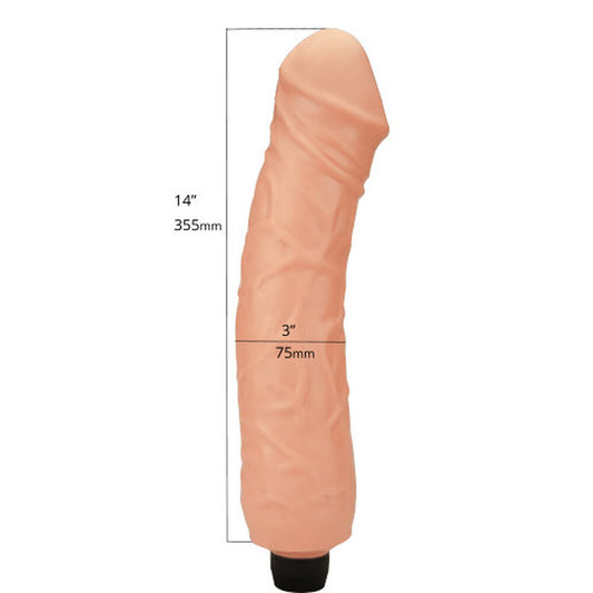 Seven Creations king kong vibrator, a large, textured, black silicone dildo for pleasure.