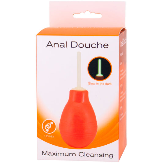 Seven Creations anal douche with a glow in the dark nozzle for personal hygiene.