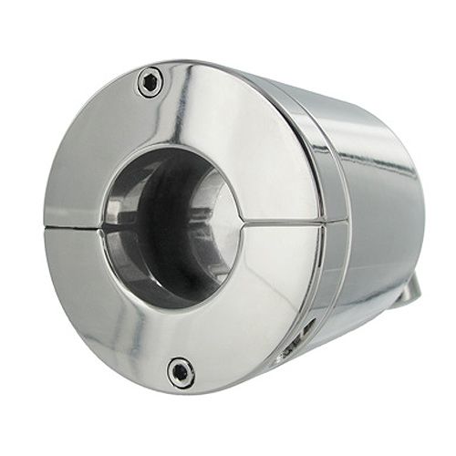 master series ball press chamber, a metal device for cock and ball bondage.