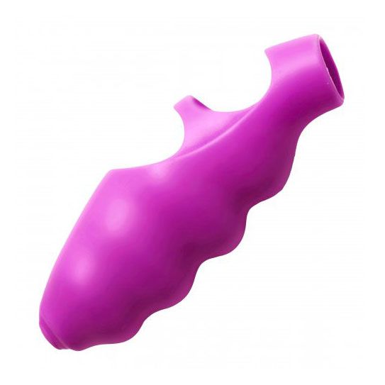 Purple finger vibe from XR Brands, a discreet personal massager for sensual exploration.