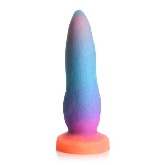 Glow in the dark tentacle-shaped adult toy by xr brands, designed for pleasure.