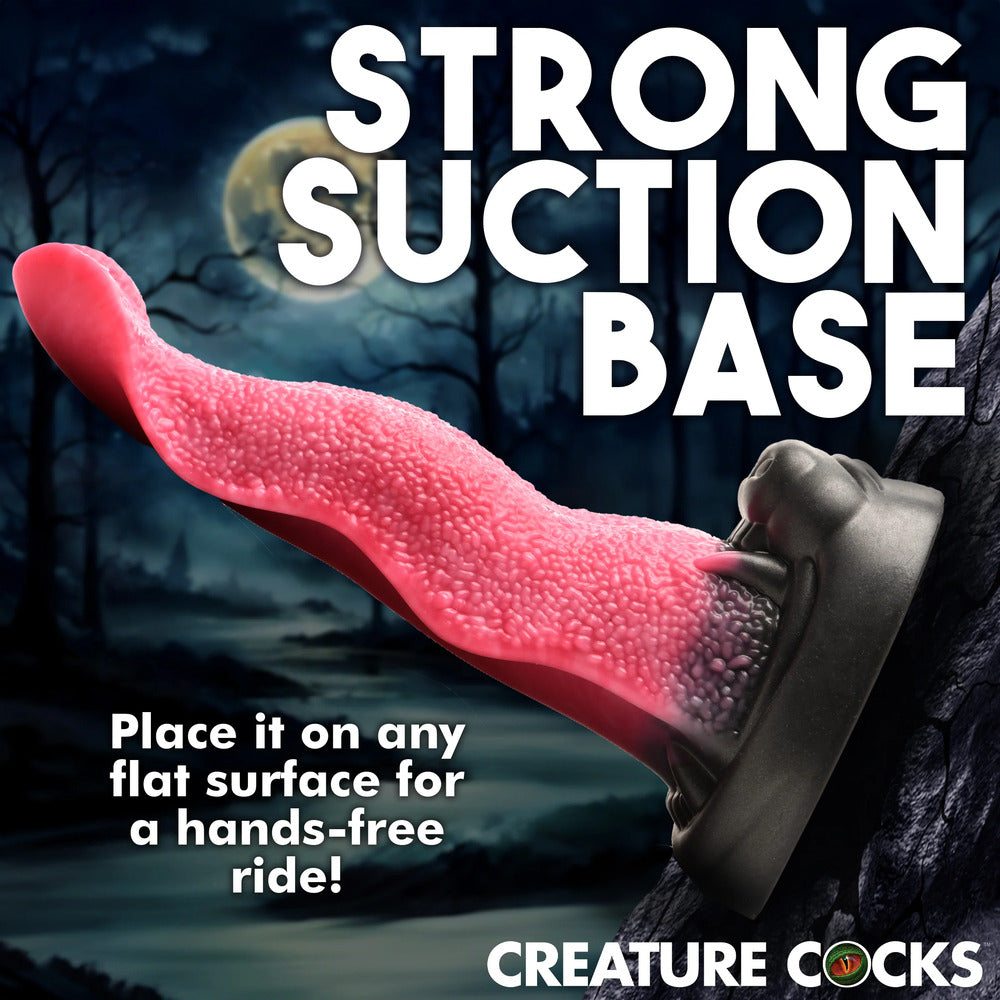 wolfs lick maw dildo in soft silicone, realistic detail and textured for pleasure