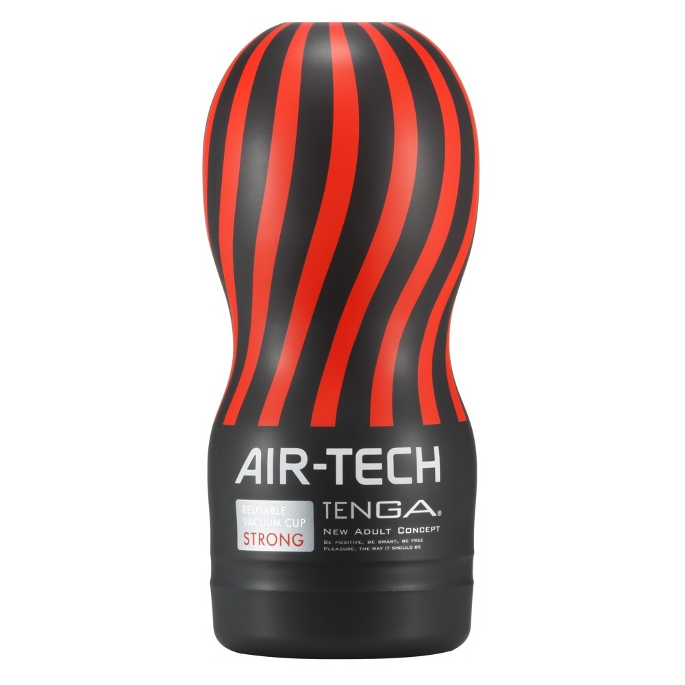 Tenga air tech reusable strong vacuum cup masturbator, showing its textured, grey interior.