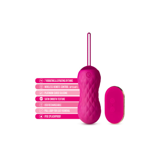 blush novelties carina egg vibrator, remote control and kegel exercise toy