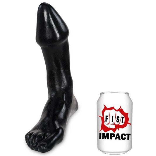 Black, foot-shaped dildo from Various Toy Brands, a rather impactful other dildo indeed.