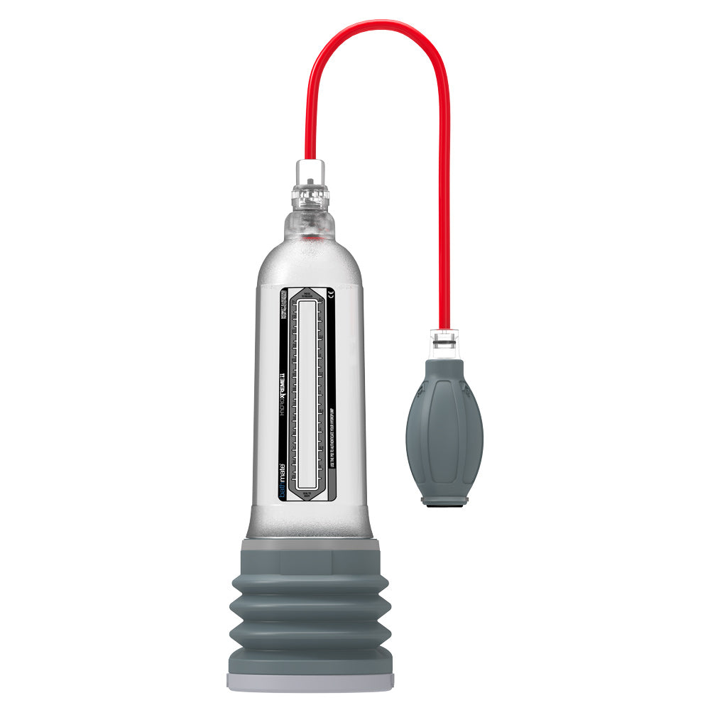 Bathmate Hydroxtreme 11 penis pump, crystal clear design for penis development.