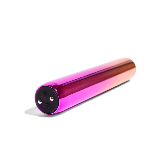 Aluminium warming vibe for sensual play, a standard vibrator with a sleek finish.