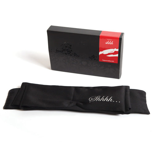 Luxurious shhh satin blindfold in a rich colour, perfect for sensual role play and privacy.