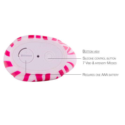 Wild tiger print vibrator from Big Teaze, shaped like a cute yellow rubber duck.