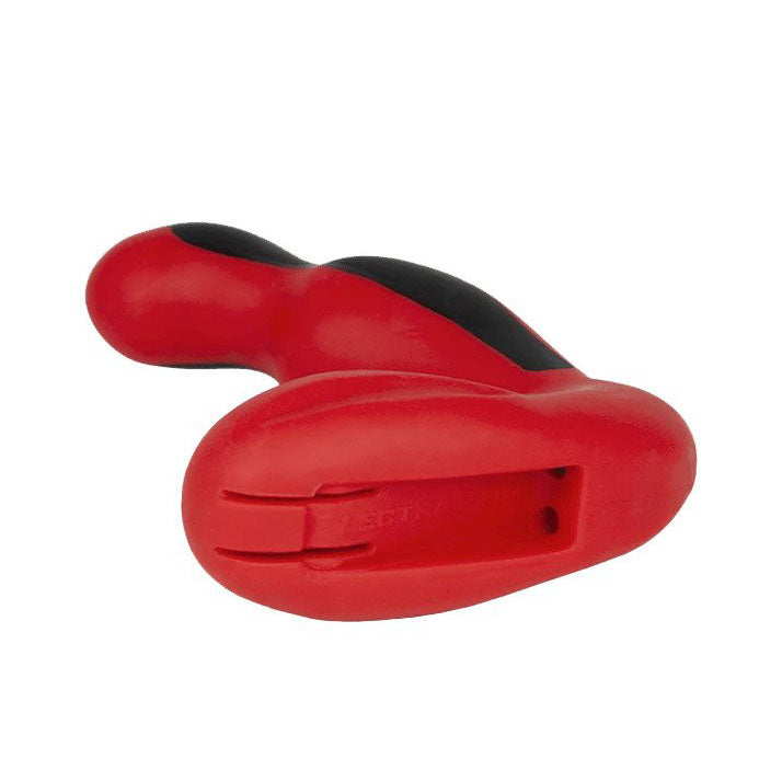 Electrastim habanero red p-shaped electro sex massager crafted from smooth silicone for pleasure.